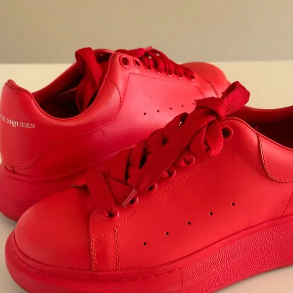 Alexander Mcqueen All Red Sneaker trainers - Women’s sz 8.5 US (EU 39) *RARE - Picture 2 of 10